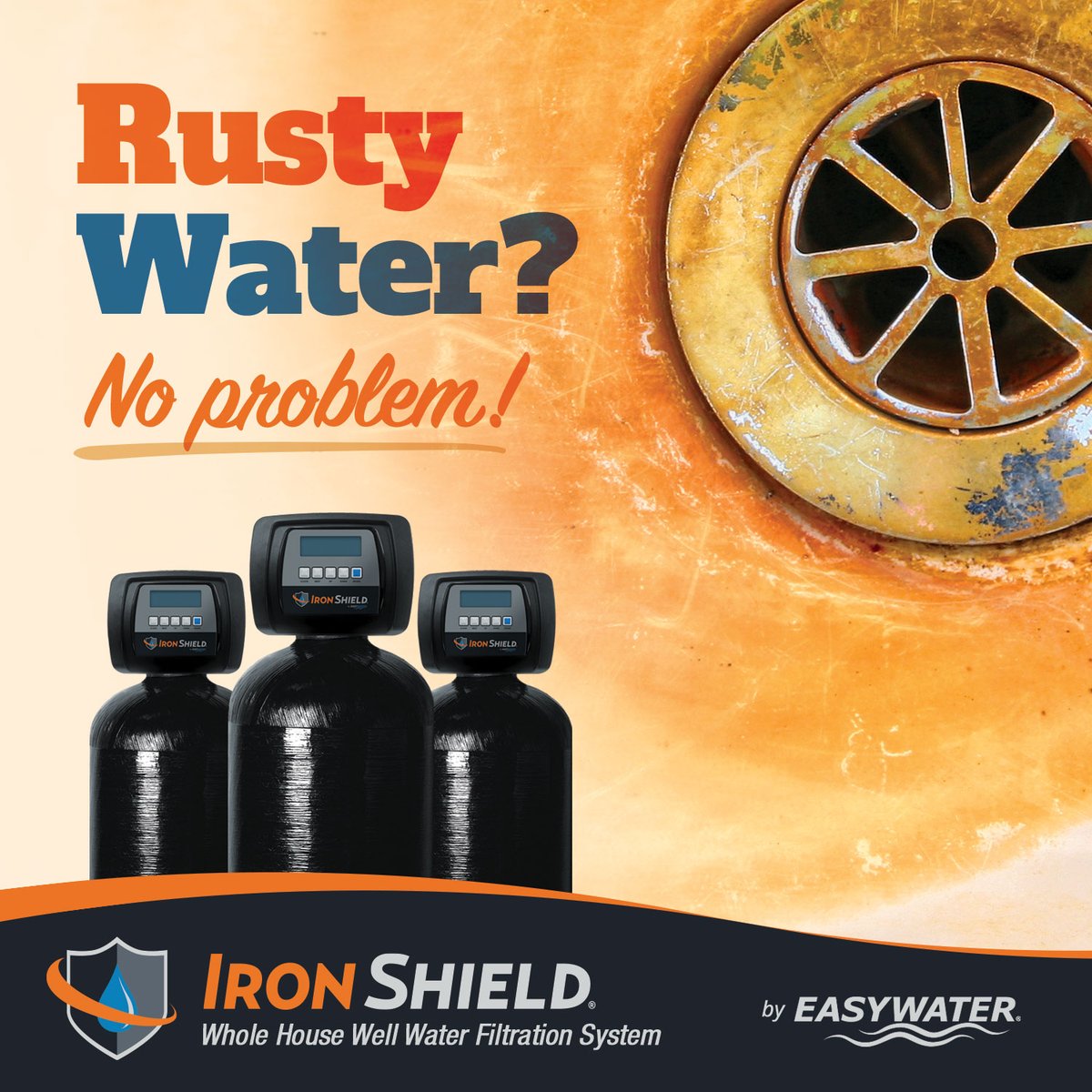 EasyWater's tweet photo. Put an end to the struggle with #wellwater stains🧽, odors🥚and bad taste👅. Get IronShield – A whole house well water filtration system by @EasyWater. https://t.co/XtpweBVi9E https://t.co/iuyzhhvEfh