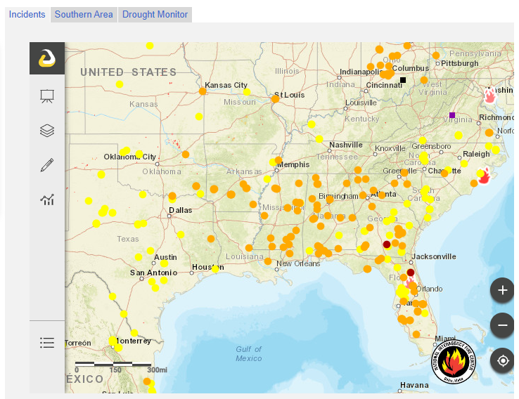 WeatherLauren's tweet photo. No, Jacksonville is not seeing reduced air quality because of the Canadian wildfires. We're in the "good" category + any dip would be caused by typical pollutants that come with living in a bigger city.

A lot of active fires in the Southeast, too: https://t.co/3utNBpCwYv https://t.co/jH1oZeyUzc