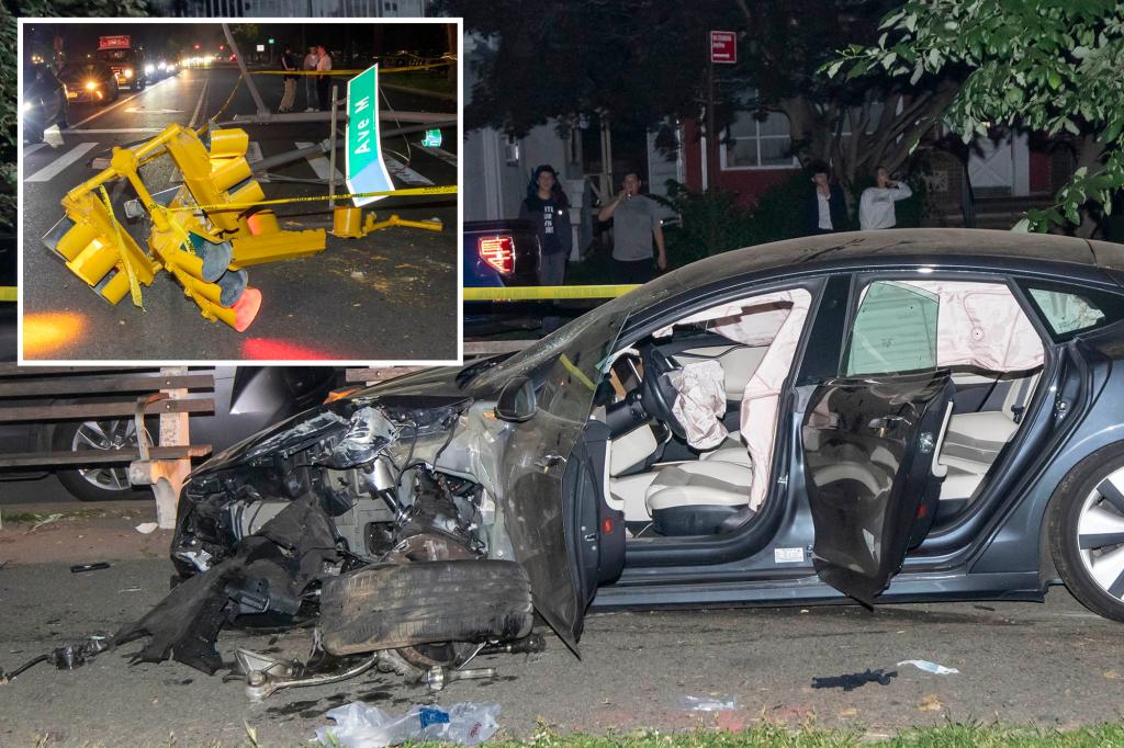 Out-of-control teenage Tesla driver jumps curb and kills 76-year-old pedestrian on NYC street: cops trib.al/LUL1ihc
