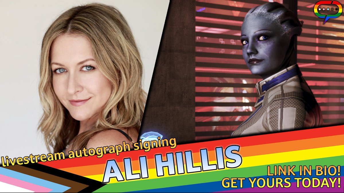StreamilyLive's tweet photo. The amazing Ali Hills @missalihillis from Mass Effect will be signing LIVE on June 23 for PRIDE Month!
https://t.co/XlFDNm6F7M
#MassEffect #TheRegularShow #Liara #DragonAge #DragonAgeInquisition #ME3 #Naruto #FinalFantasy #FFXIII #FinalFantasyXIII #Lightning #PRIDE #PRIDEMonth https://t.co/LyZUFKG9R3