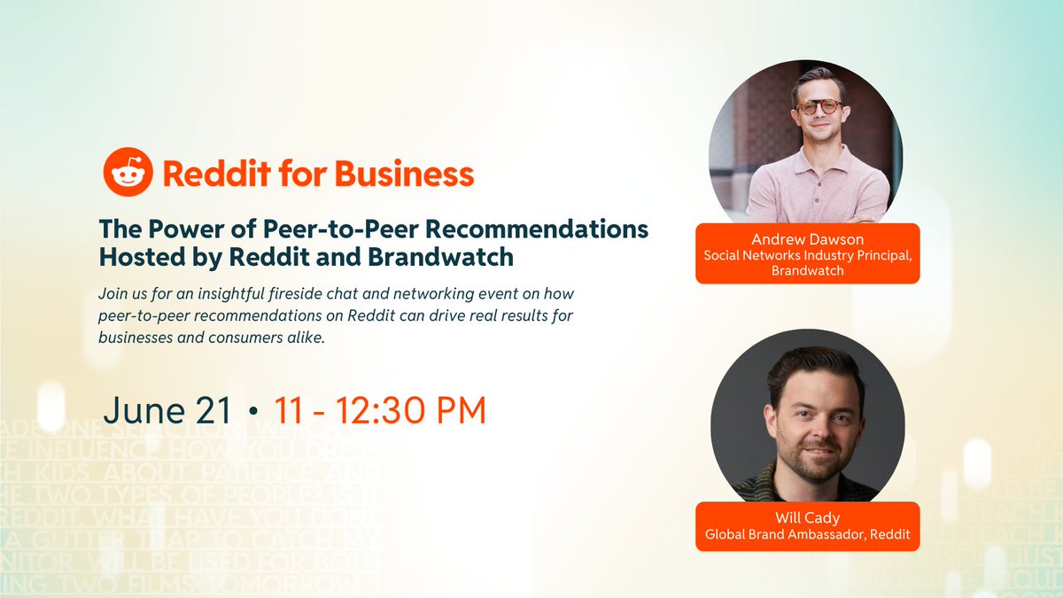 <a href="/VidMob/">Vidmob</a> <a href="/IntelInsider/">Insider Intelligence</a> <a href="/jasmineaenberg/">Jasmine Enberg</a> <a href="/StephGarofoli/">Steph Garofoli</a> Mimosa brunch with <a href="/Brandwatch/">Brandwatch</a> exploring the power of peer-to-peer recommendations and the benefits for businesses and consumers alike. Register: lnkd.in/gscgzzGB #CannesLions #RedditatCannes