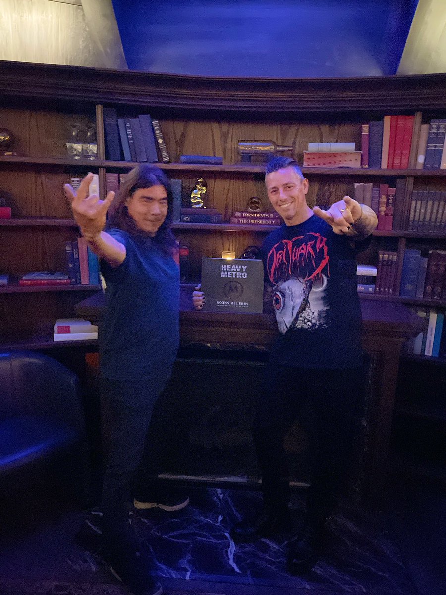 JeremyXWagner's tweet photo. Had a @DeathAngel aftershow at AFTER Lounge the other night. Cocktails & Thrash & Heavy Metro were on the menu.
Thank you very much, @CurtisDuffy for the Observation Room next level hospitality. 🙏🏻❤️🤘🏻
#DeathAngel #Thrash #Metal #After #Lounge #Chicago #Ottto @DeadSkyPub https://t.co/OhM1RlaOup