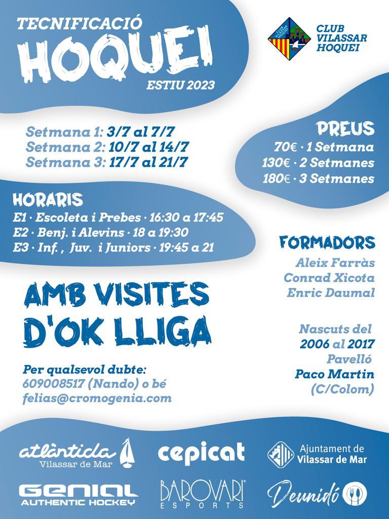 Doncs un any més el <a href="/Vilassarhoquei/">Club Vilassar Hoquei</a> torna a confiar en mí per fer la tecnificació!! Molt agraït!
Apuntat i no et quedis fora!