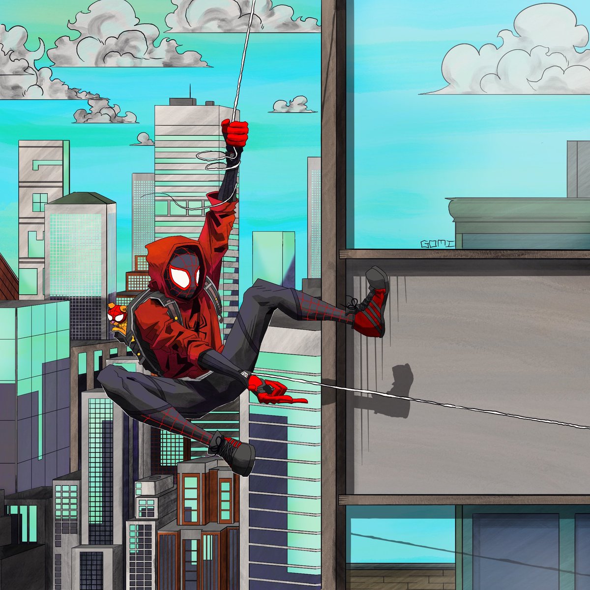 GomiDBomb's tweet photo. #AcrossTheSpiderVerse was peak. 
This is an oldie bit of fanart for the Miles Morales game but new Spider art otw
#SpiderVerse #SpiderManAcrossTheSpiderVerse #SpiderMan https://t.co/1xdQWHB9Zd