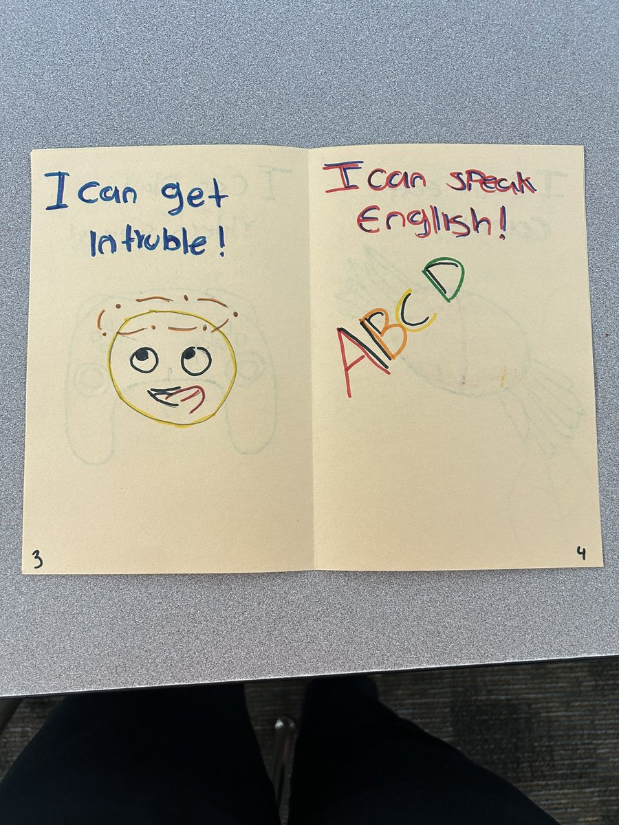 My sweet NAC babies have had the best time imitating writing patterns today by making their own “Another Important Book”. I am so proud of their hard work! #campinatlamkin <a href="/cfisdnac/">CFISD NAC</a>