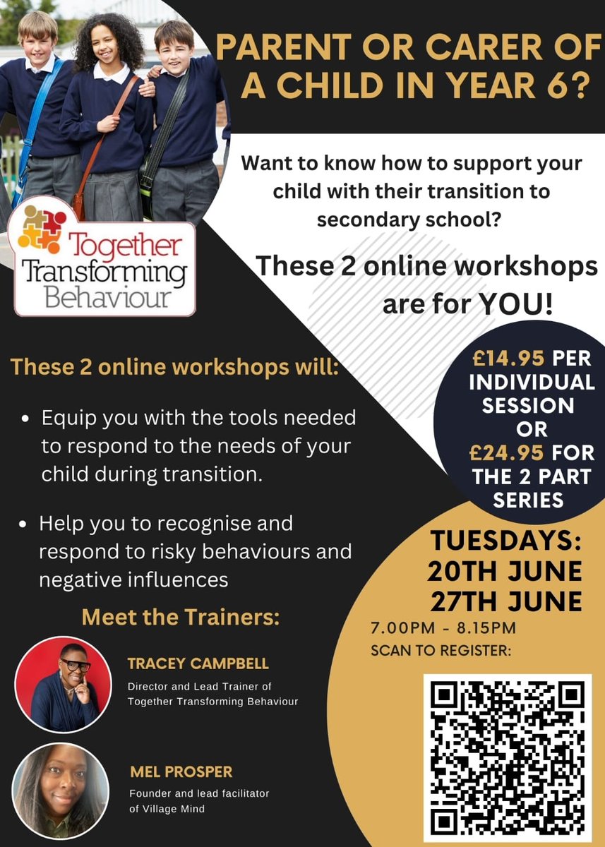 TransformingBeh's tweet image. HELP! My child is moving from primary to secondary school...

We have been doing focused work around Y6-Y7 transition for over 10 years. 

Let us help you through this important stage in your child&apos;s life.

Book your place! 

#Y6transition