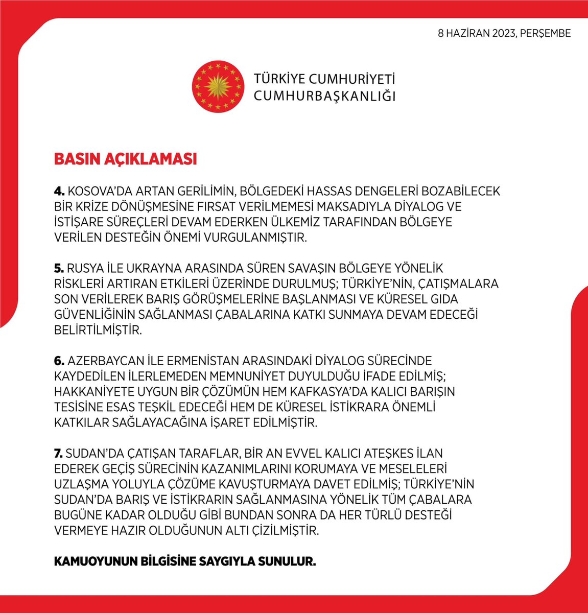 Cumhurbaşkanı Recep Tayyip Erdoğan başkanlığındaki Milli Güvenlik Kurulu (MGK) toplantısı sona erdi. Toplantı sonrası yayımlanan bildiride Türkiye Yüzyılı vurgusu dikkat çekti.

#Türkiyeyüzyılı
#Gaziantep