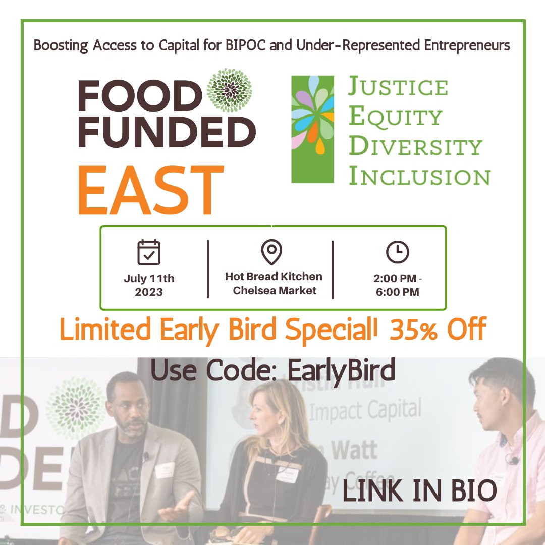 SlowMoneyNYC's tweet photo. Join us on July 11th for Food Funded East. We have limited seating so purchase your tickets NOW! 
https://t.co/Po6x14TsJM https://t.co/okLdYMWwW7