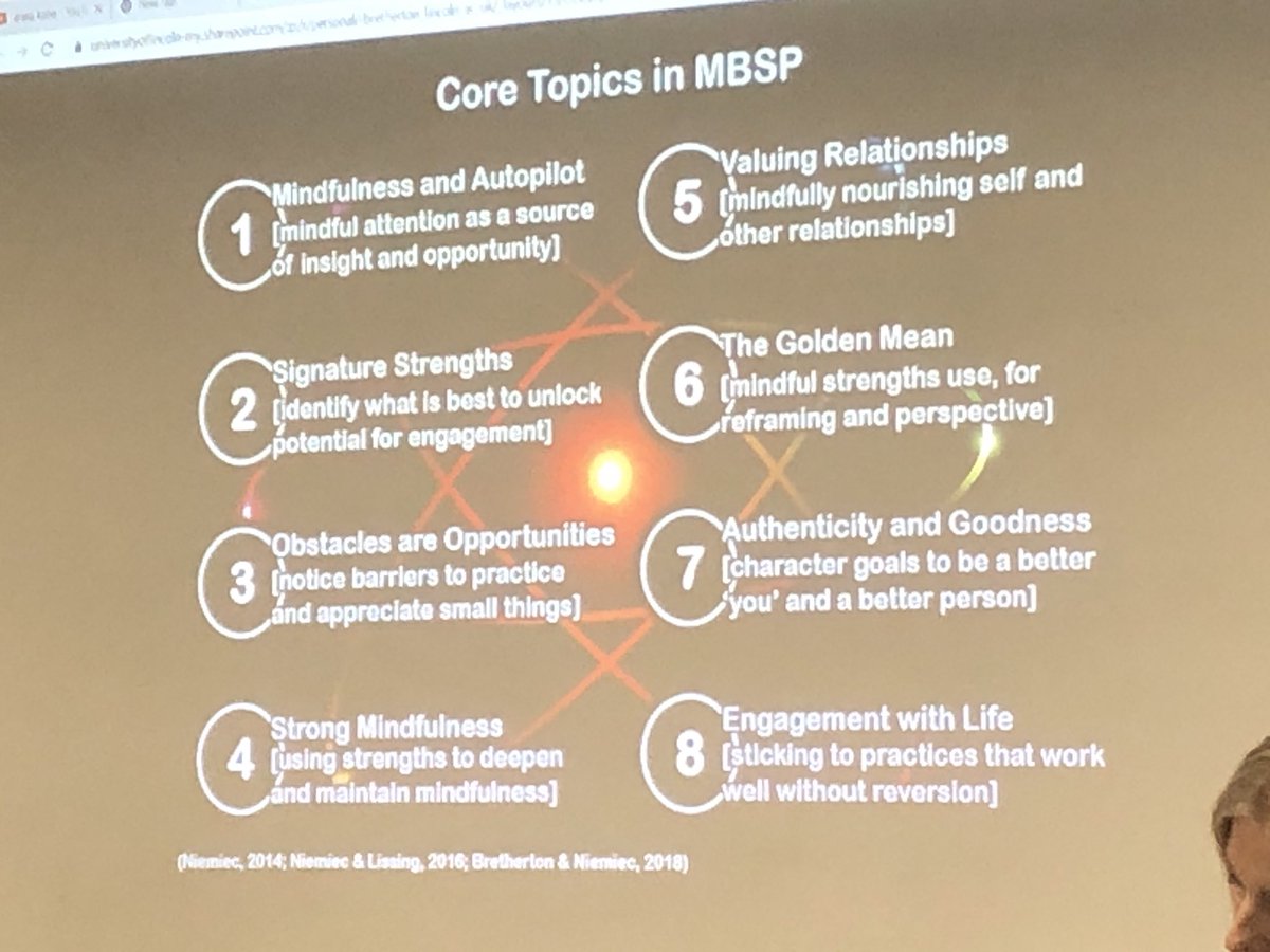 AspenPsychology's tweet photo. My highlight of the day at the @BPS_DoCP conference: Roger Bretherton discussing Mindfulness Based Strengths Practice in higher education  #DoCPconf2023 https://t.co/NeVi4EMqKk