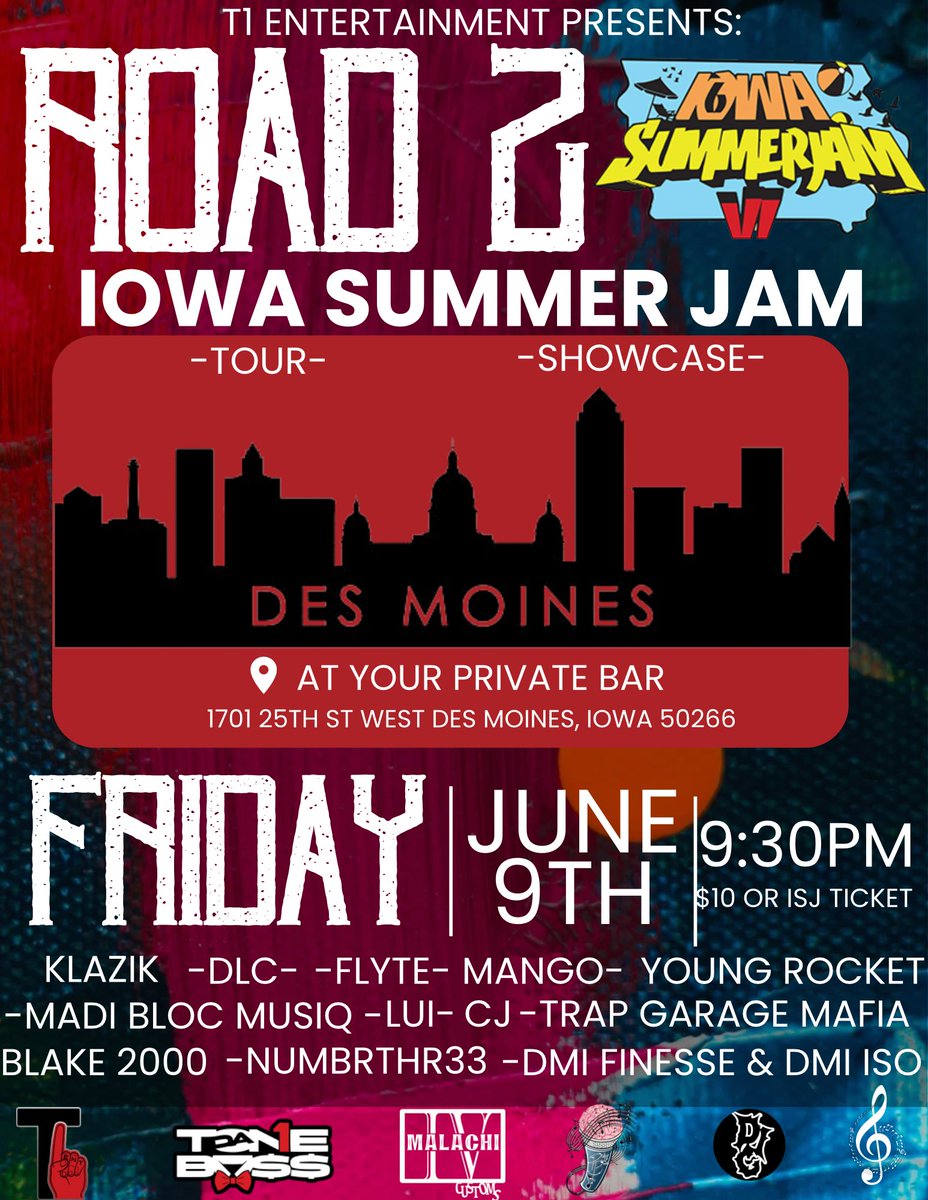 IowaSummerJam's tweet photo. Yoo tomorrow we are invading and turning up in Des Moines at Your Private Bar https://t.co/dC8j1HzIj7