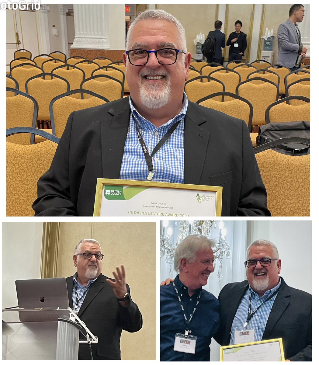 ColumbiaALTESOL's tweet photo. Congratulations 🍾🎊🎈 to Dr. Jim Purpura @JamesE70617655 for receiving the Davis Lecture Award at #ilta 2023 @ILTAonline @AAALinks @ETSresearch @TeachersCollege #altesolfaculty #LanguageAssessment https://t.co/D7sCCn0JAg
