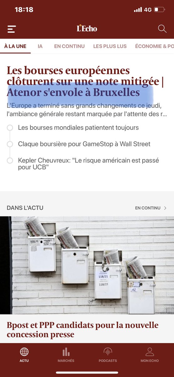 Ça va, ça va …
Je pense que le marché commence à comprendre …