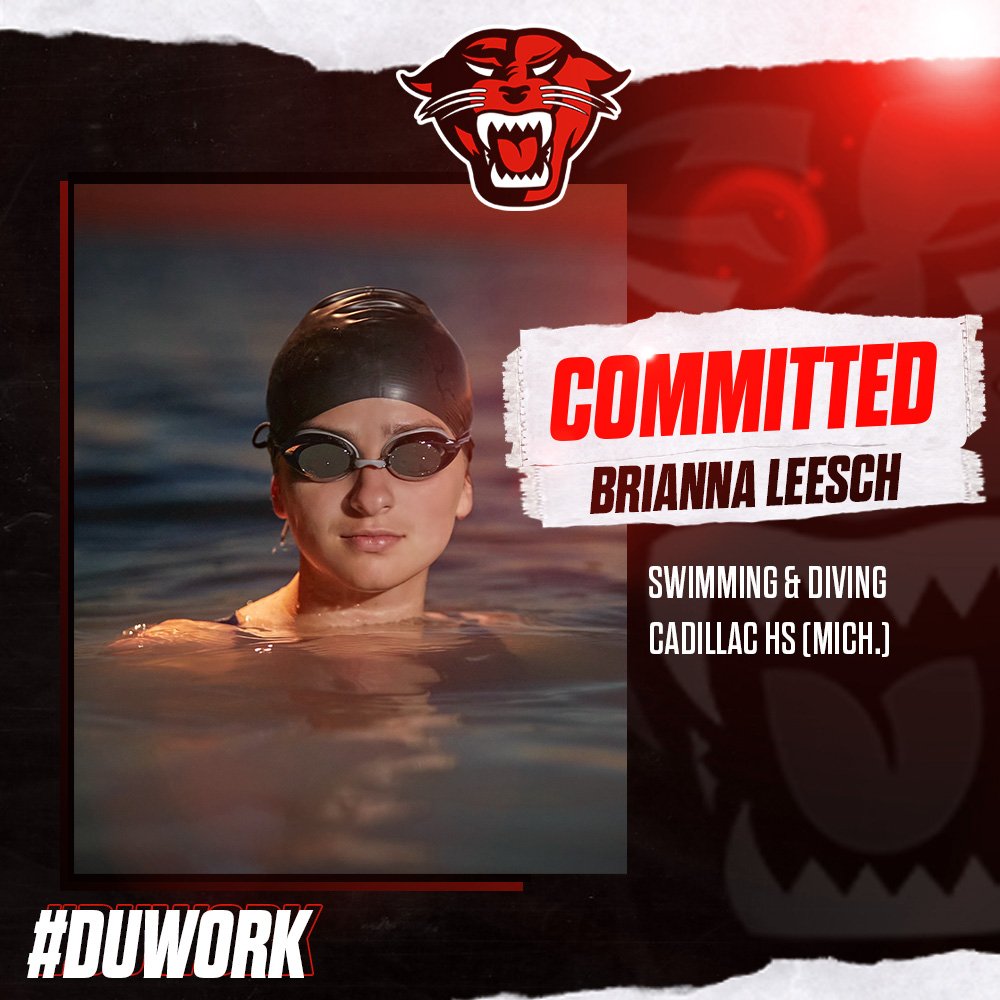 Swimming and Diving Signing     

Congratulations to Brianna Leesch for her commitment to compete in swimming and diving at Davenport University! Leesch comes to Grand Rapids from Cadillac High School in Cadillac, Michigan. #DUWork