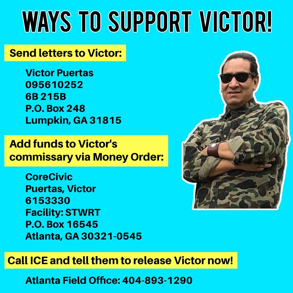 defendATLforest's tweet image. Never forget those who resist.
Drop all charges on forest defenders and the Solidarity Fund!

#FreeVictor