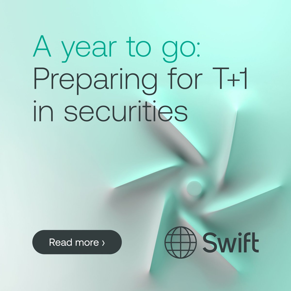 swiftcommunity's tweet photo. In many markets around the world, T+1 #securities settlement is coming your way, or could be soon. As more markets look to shorten their settlement cycles – including the US and Canada in May next year – Swift’s Simon A.X. Daniel sat down with @virginieoshea, Founder of @FintechFire, to discuss what this means for the securities industry globally and how firms are getting ready.

Read more: 👉 https://t.co/2gBMmHSV6b

#settlement #posttrade #capitalmarkets #t1 #swift