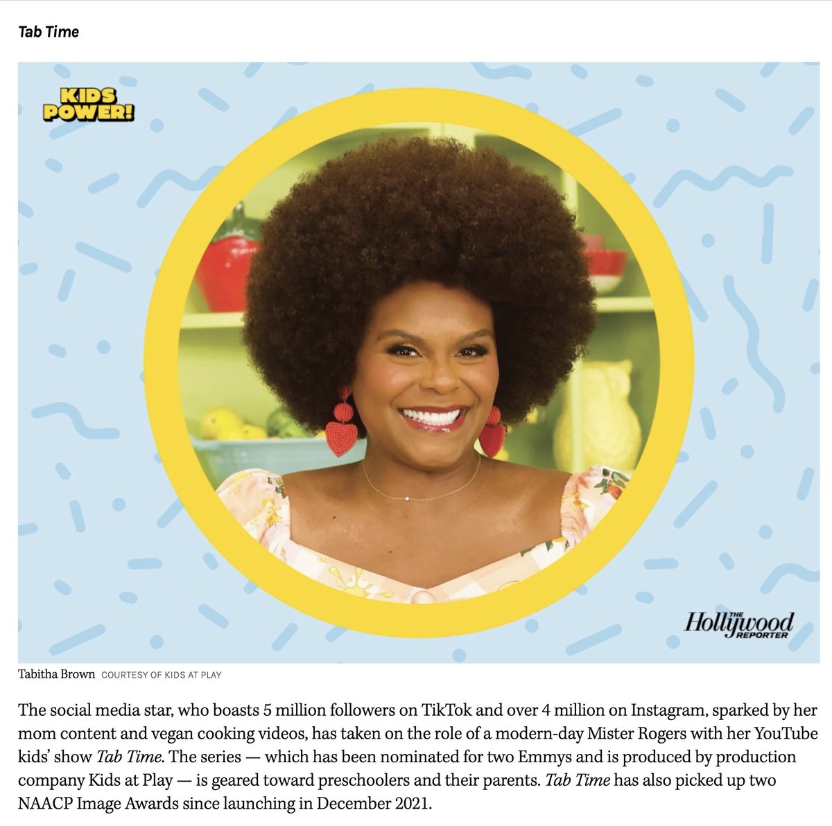 VVV proud of <a href="/IamTabithaBrown/">Tabitha Brown</a> and our #TabTime show making the list!