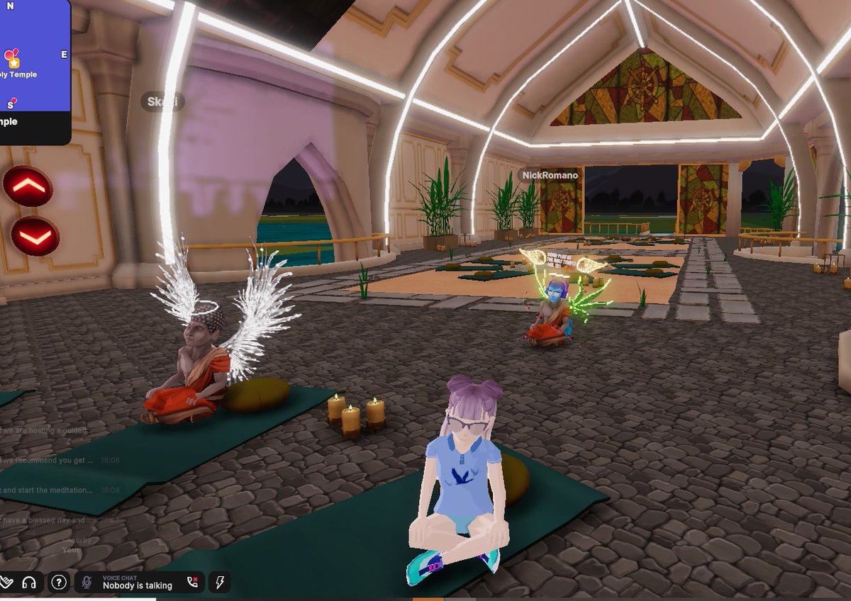 Alennitta's tweet photo. 💫Meditation session in @TheHolyOnesNFT
temple in @decentraland 💫
I loved @Skazsverse @NickRomanoA 💗
💛💚 @DCL_Brasil
#Thatsholy #Decentraland #decentralandbrasil https://t.co/jvR6Ib9FBd