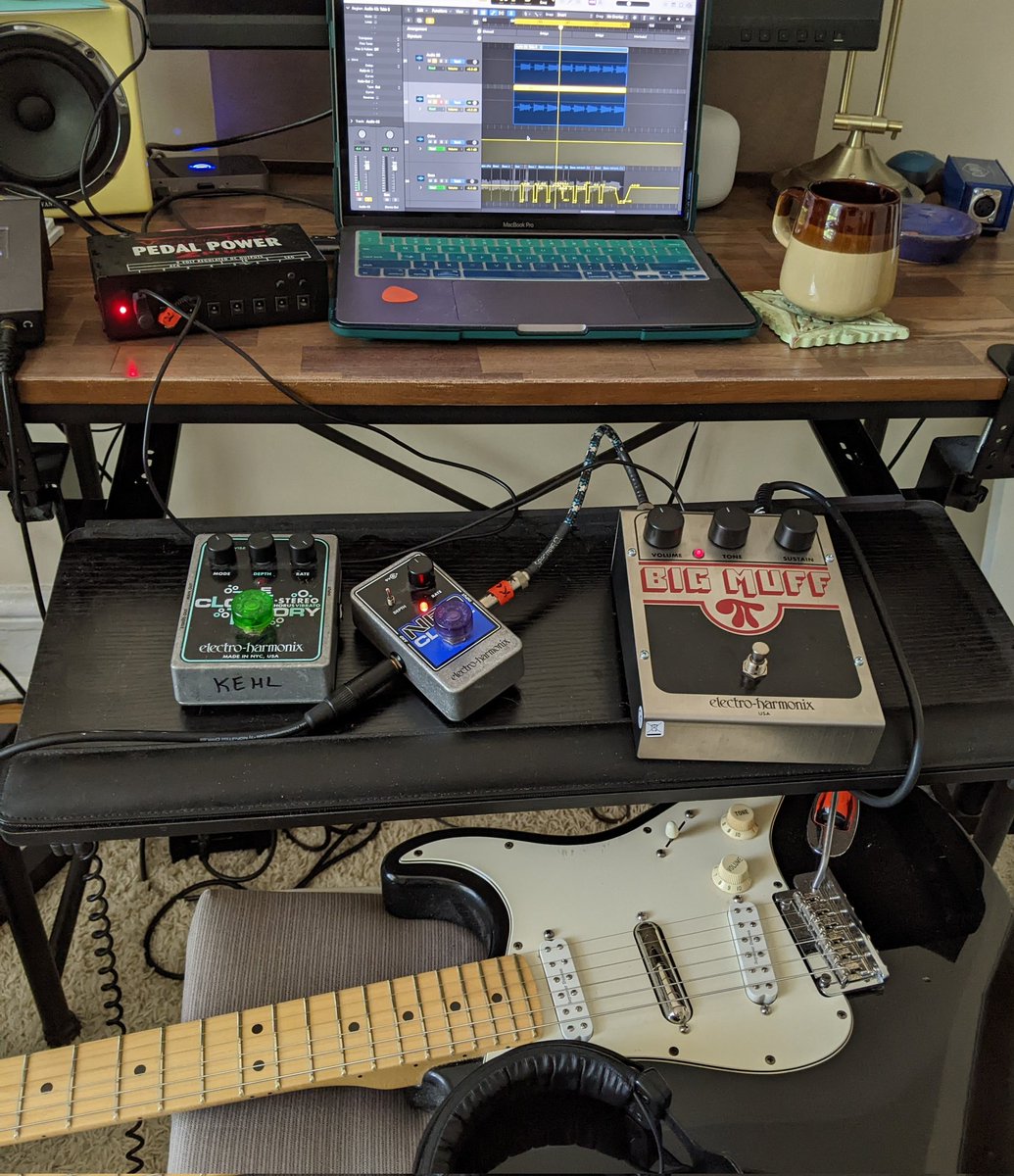Recording ear candy parts on a song is my favorite part of the process and these modulation pedals get the job done so easily. I've got to stop myself before I cover the entire song in wooshes and raygun noises!   #guitarplayer #guitarpedal #recording #electroharmonix #bigmuff