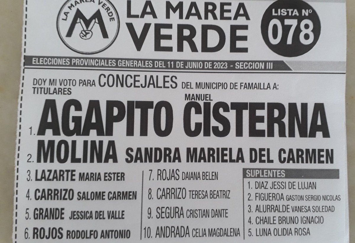 MPxI_El_Sol's tweet photo. Este domingo 11 de junio #Tucuman_elige en Famailla como concejal a Manuel "Agapito" Cisterna 2023. Por más justicia social. NADA ACERCA DE NOSOTROS SIN NOSOTROS. #discapacidad Art. 29  CDPCD derecho a la participación en la vida política y pública de personas con discapacidad q https://t.co/M3qsLVanAe