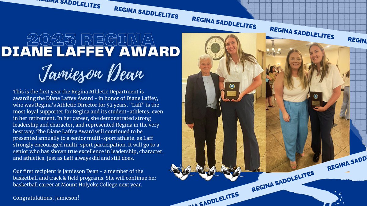 Last night we celebrated our spring teams and awarded the Athletic Dept's 3 distinguished senior awards. Congratulations to the student-athletes!
- Brooke Bobowski, the Christina Comito Award
- Jamieson Dean, the Diane Laffey Award
- Ava Marzolf, the Regina Scholar-Athlete Award
