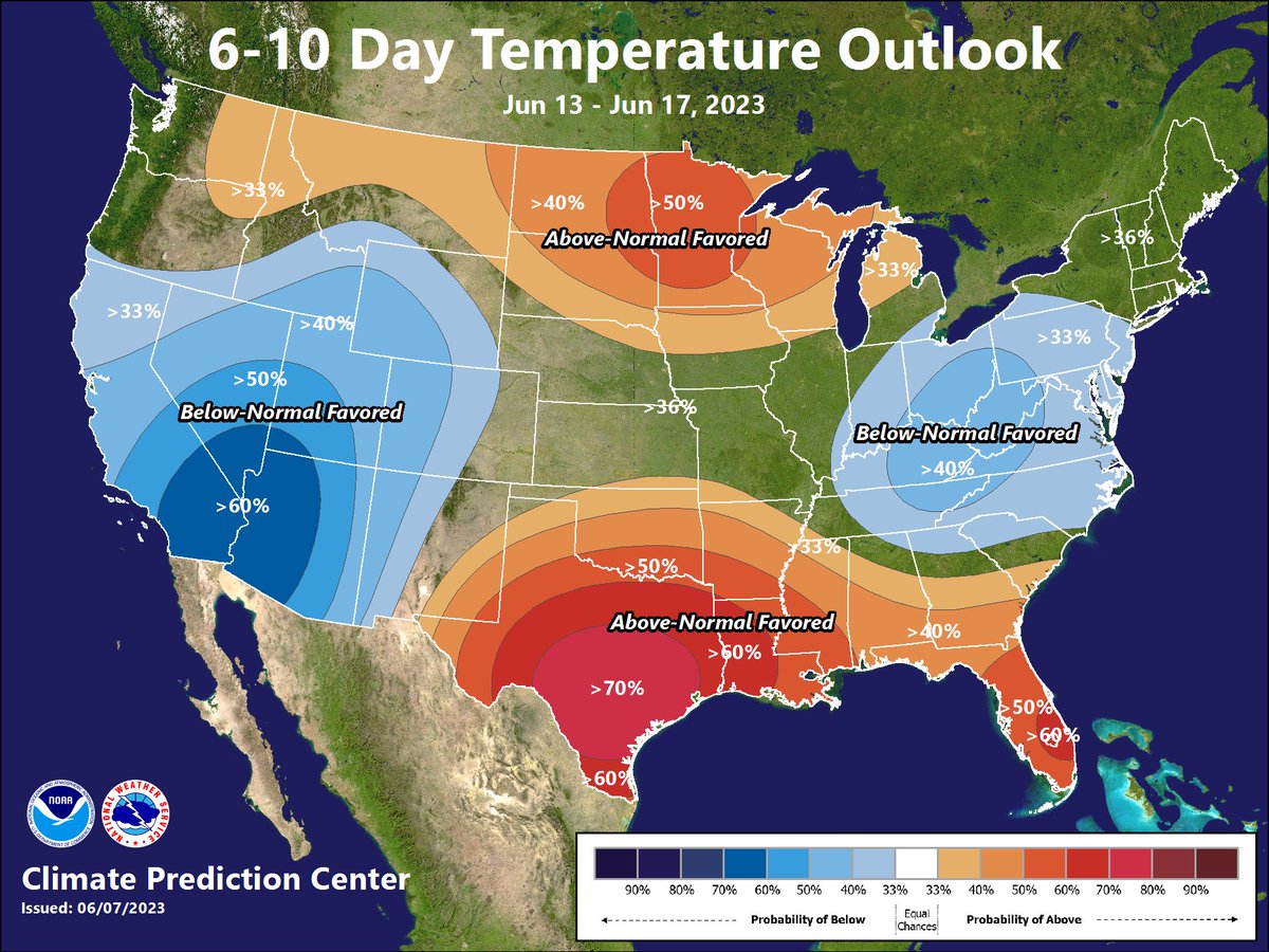 NWSSaltLakeCity's tweet photo. As far as the next week to 10 days, if you were hoping for a typical mid June, with hot and dry conditions, you may be disappointed.  #utwx #wywx https://t.co/yjKoMWexoz