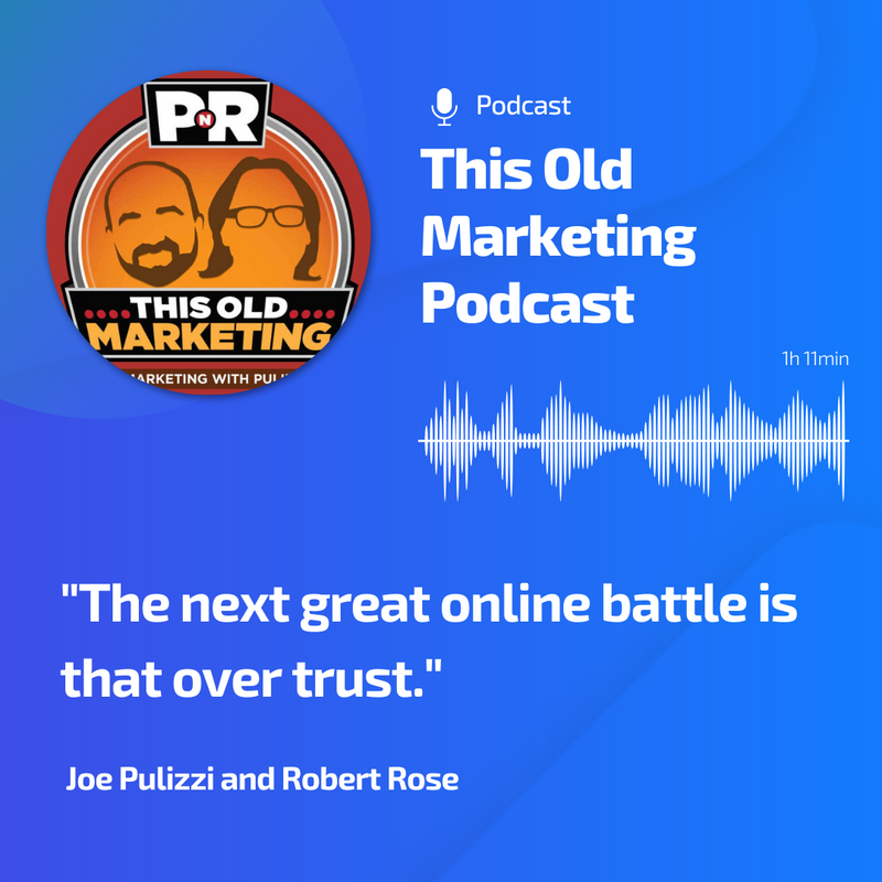 💻 Podcast Spotlight: The Battle for Trust with Joe Pulizzi and Robert Rose.   

We are seeing this play out in front of us in several different ways.

🎧 Find out why the next marketing battle is over trust:
thisoldmarketing.site/the-battle-for…

#Schedult #SocialMediaMarketing