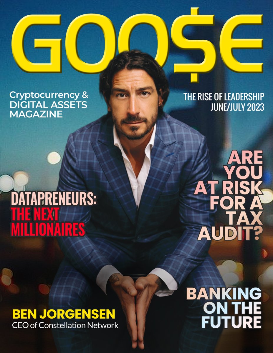 Timing seems perfect to relaunch with <a href="/BenJorgensen/">benjamin jorgensen</a> on the cover of GOO$E and featured article about <a href="/Conste11ation/">Constellation Network</a>. $DAG #hgtp

Be sure to check out the new article from <a href="/YWhales_W3/">yWhales</a> CEO, Zemfira Khisaeva.

#weregrowing #subscribe

issuu.com/goose_magazine…