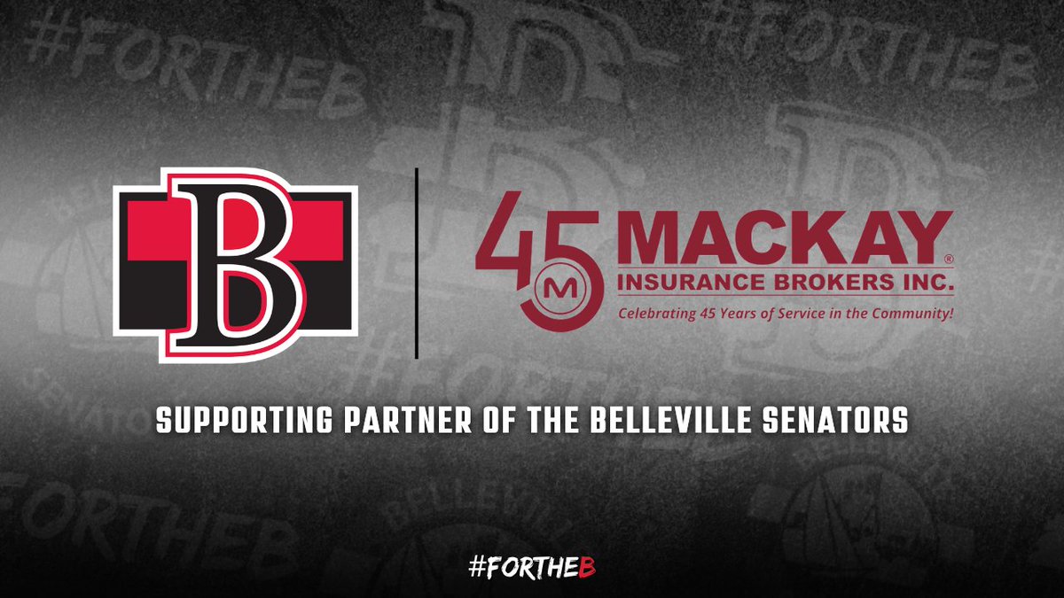 PRESS RELEASE: Belleville Senators and Mackay Insurance Brokers Inc. extend partnership agreement

📰 bit.ly/3qtIjih

#ForTheB | <a href="/mackayinsurance/">mackayinsurance</a>