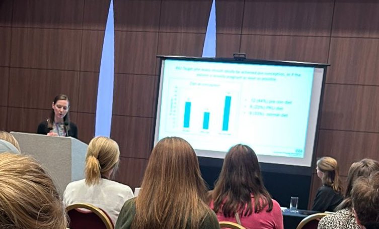 Presentations from <a href="/UHBTherapy/">UHB Therapy Services</a> IMD team. Clare’s abstract was picked as a presentation on the main stage, Nicky’s was chosen as a flash presentation and also spoke to the dietitian group and Louise presented to the dietitian group! #BIMDG23 conference. 
#DW2023