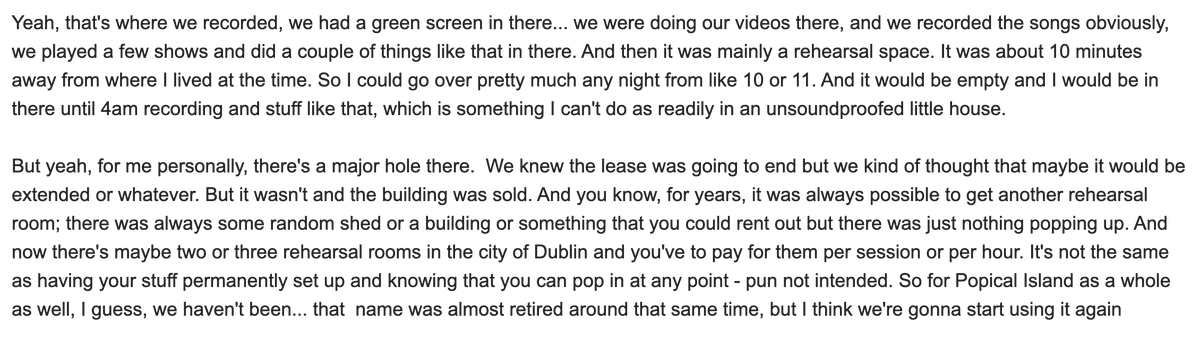 Great to see that @Popical_Island is back in business. @bawwby talked about it and the end of their Pop Inn space - and Dublin in general - in this week's TPOE podcast. Listen/subscribe: linktr.ee/thepointofever…
