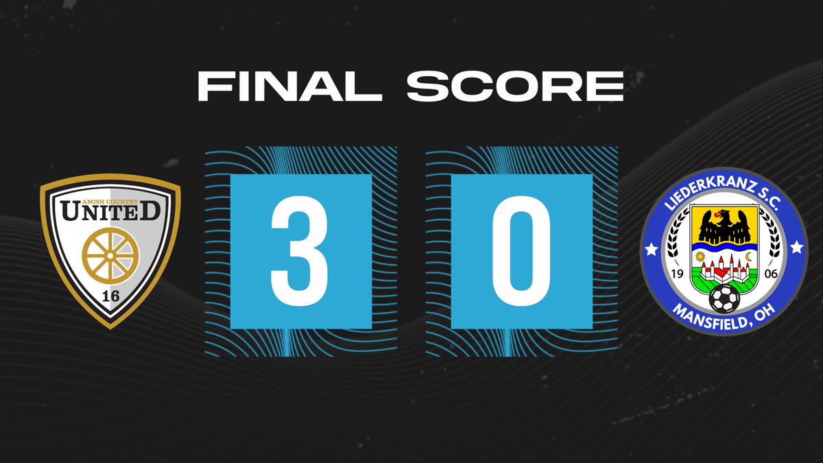 The only men’s game last night saw <a href="/AmishCountryUtd/">Amish Country United</a> get their first win of the season in a 3-0 victory over Liederkranz.