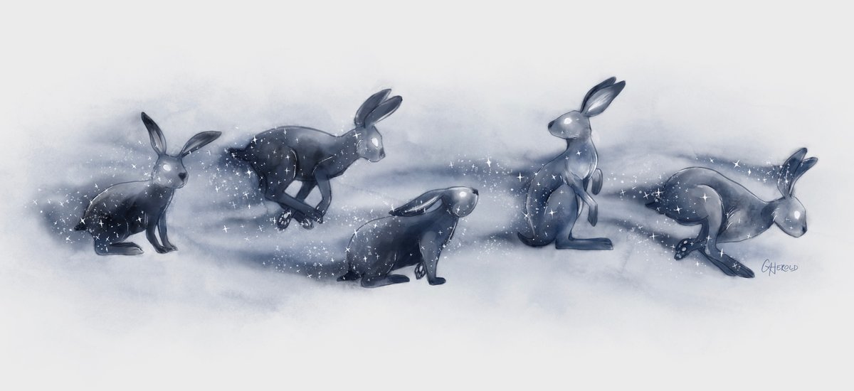 Celestial buns #rabbit #digitalart #procreateart