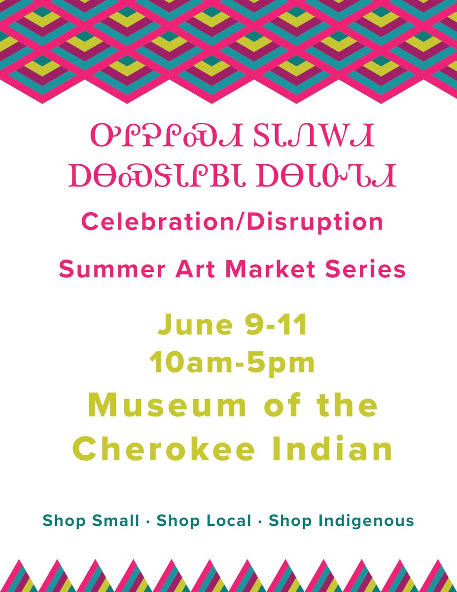 cherokeemuseum's tweet photo. Shop small, shop local, and shop Indigenous with us this weekend at the Celebration/Disruption Art Market at the Museum of the Cherokee Indian! #WesternNC https://t.co/xkUGB0UGvv