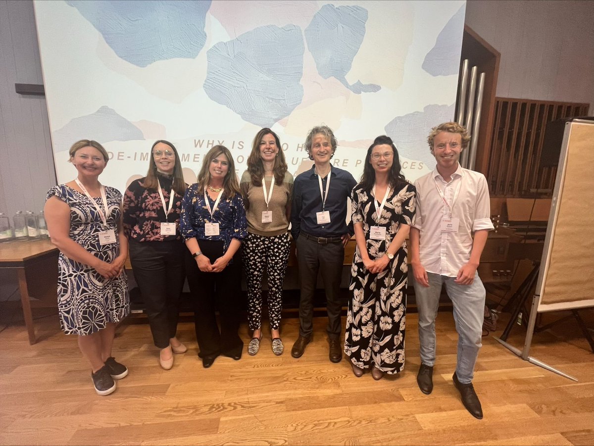 Why is it so difficult to de-implement low-value care? Procome members along with their Dutch friends from #radboudumc @IQhealthcare  presented the most up-to-date findings and shared their de-implementation experiences during European Implementation Event in Basel #EIE2023