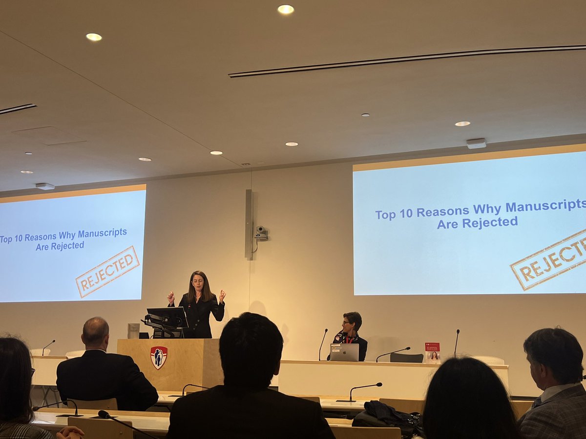 Dr <a href="/kibbemr/">Melina Kibbe</a> giving out golden tips on publishing successfully at #FraserGurd <a href="/mcgillsurgery/">McGill Surgery</a>