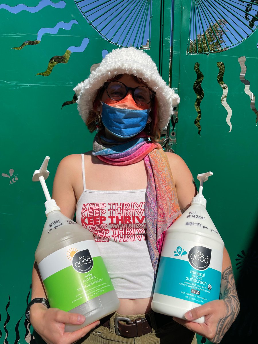 ☀️protect your skin!☀️ we now have <a href="/allgoodbodycare/">All Good Body Care</a> sunscreen and aloe IN BULK! Fill a few small reusable containers with sunscreen and put them in every bag – then you'll never forget your sunscreen!