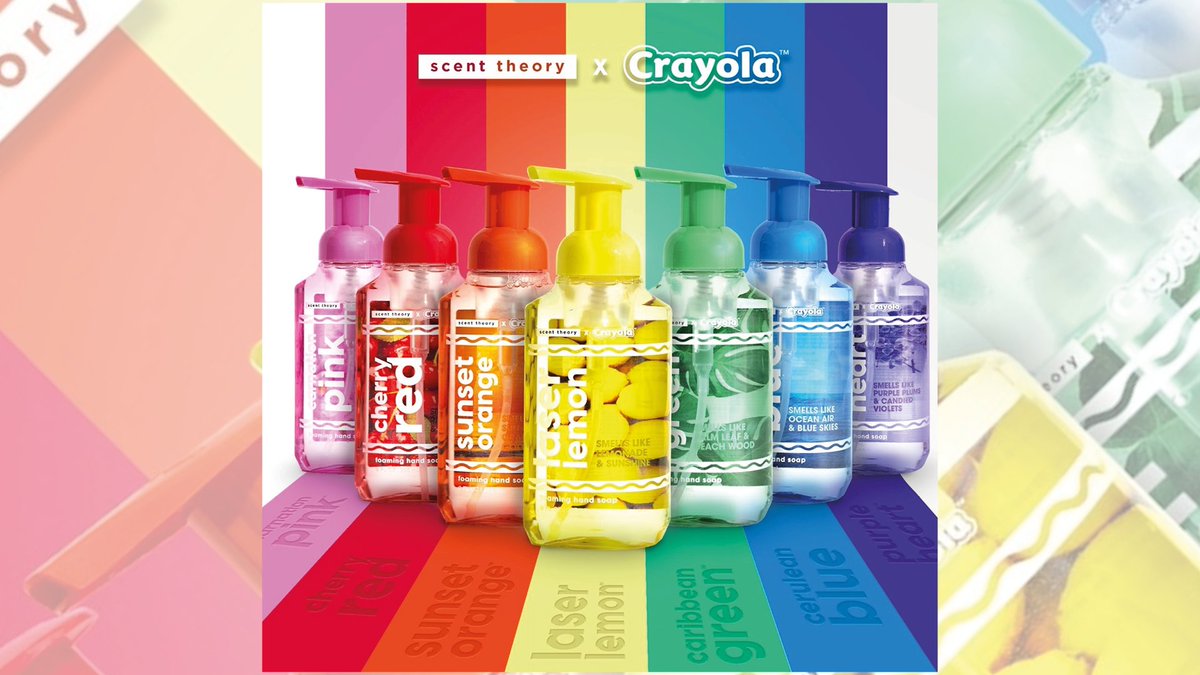 .@ScentTheory and @Crayola have launched a new line of hand soaps. Based on consumer insights, certain colors have been identified to correspond with specific aromas. Using this theory, the line infuses scents inspired by Crayola colors into the soaps. ow.ly/fipi50OIAqE