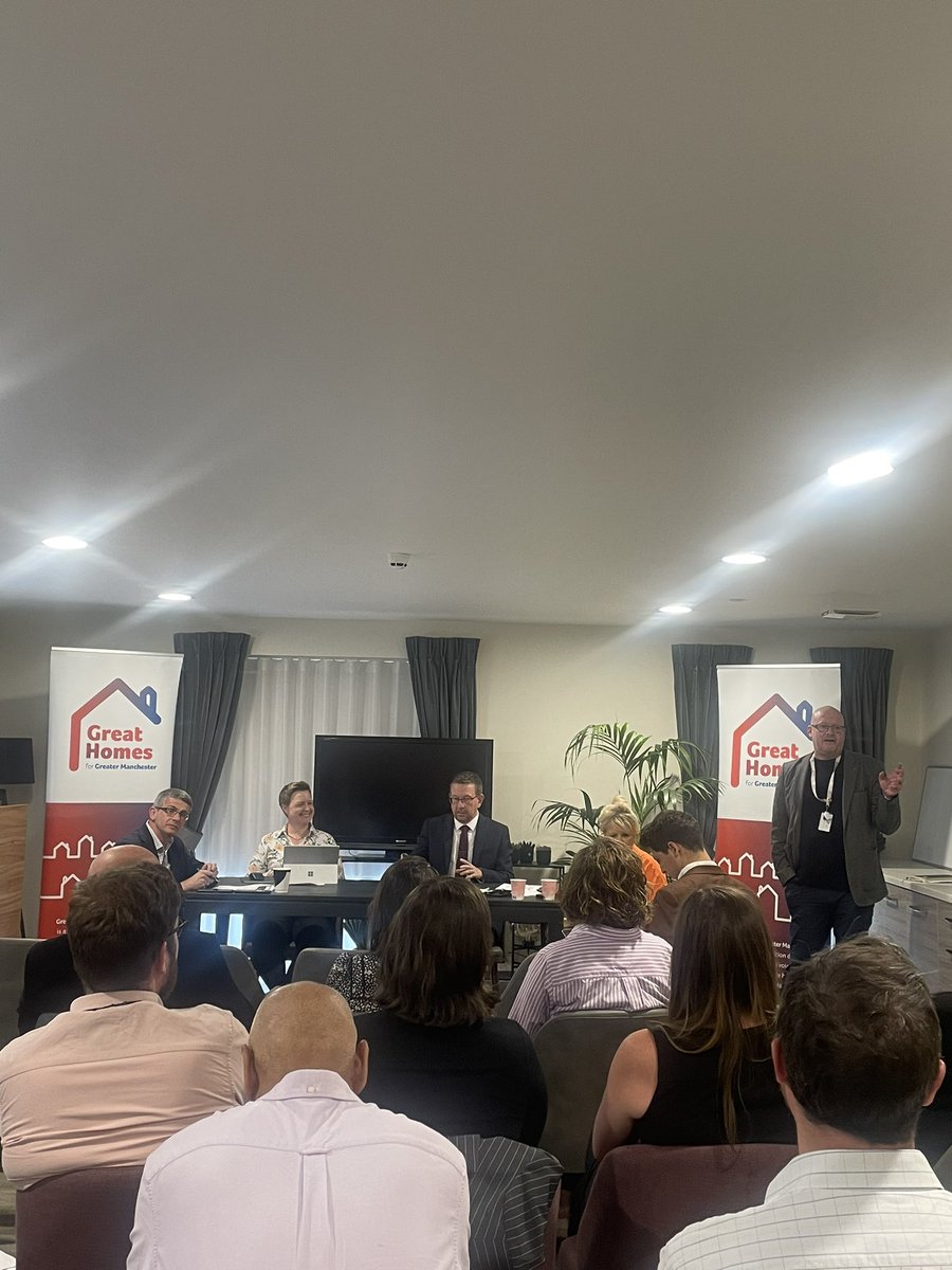 Great discussion around Greater Manchester’s housing ambitions in affordable, social and supported housing today with @GM__WG <a href="/GH4GM/">Great Homes for the Great North</a> <a href="/GHMP/">Gonzalo Herrasti</a> <a href="/gavinwhite76/">Gavin White</a>. Also good to look around some extra care homes and hear about the many ways good housing can improve health and well-being 🏡