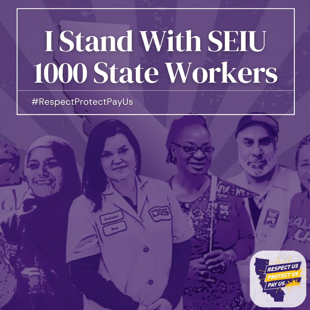 It's unacceptable that hardworking state employees struggle to support their families while serving our state. We need to pay them a living wage, and ensure their well-being while fostering our communities. I stand with @SEIU1000 members. #RespectProtectPayUs