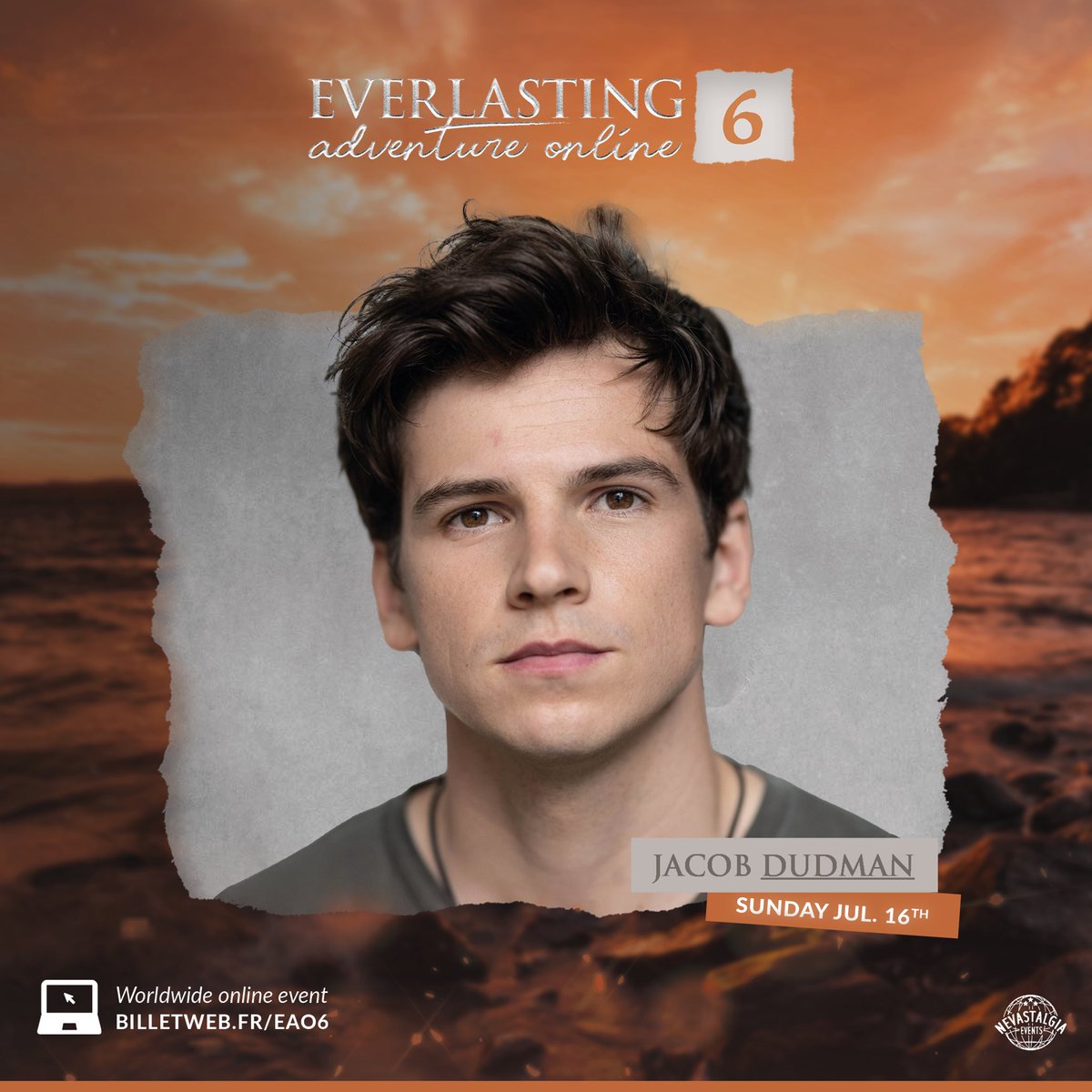 #EAO6 — We’re absolutely thrilled to welcome virtually for the first time the talented Jacob Dudman 🧡

Tickets go on sale tomorrow at 9pm (CEST). 1-1s are currently limited to 2 per person!

• billetweb.fr/eao6 

#TLK #SevenKingsMustDie #FateTheWinxSaga