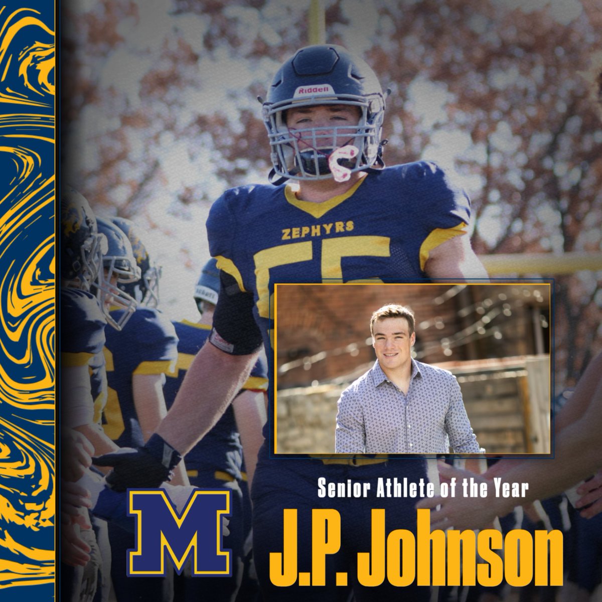 Congratulations to J.P. Johnson, Senior Athlete of the Year! #GoZephs