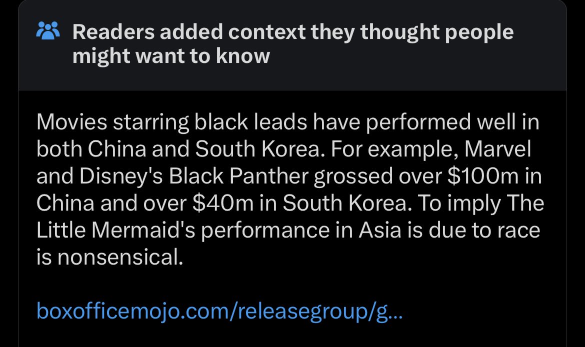 yeah i’m starting not to take community notes seriously cause there is a very CLEAR difference in the movies, the main one being TCHALLA WAS NEVER WHITE???