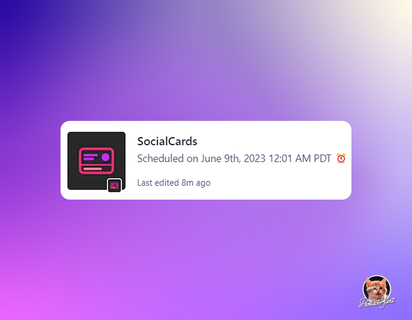 MariusVatasoiu's tweet photo. It's official! 🥳

I scheduled the launch for https://t.co/JDznjoC7Bg on @ProductHunt for tomorrow. 🤞

#buildinpublic https://t.co/HclEgWyyKu