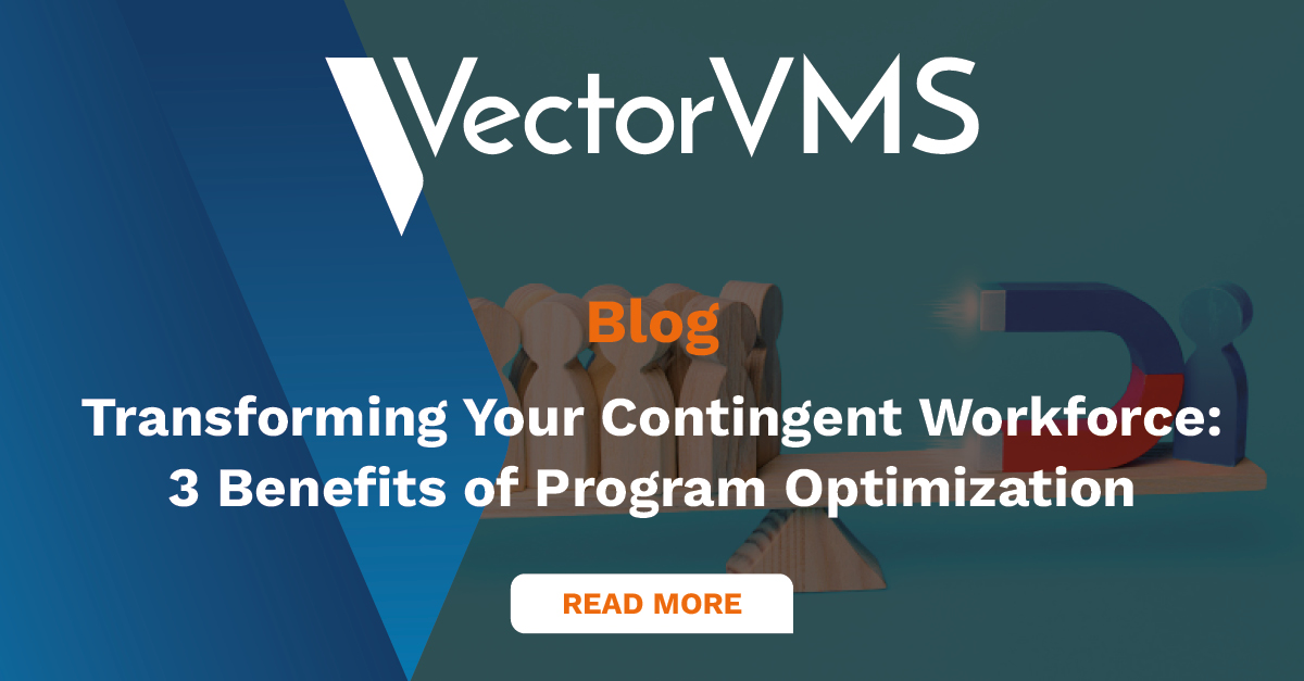 VectorVMS's tweet image. Transform your contingent workforce program’s approach: go from a short-term tactical focus to a long-term strategic one with program optimization. Discover the benefits for your organization in our latest article:  bit.ly/3CdihSR#contin… #programoptimization #vms