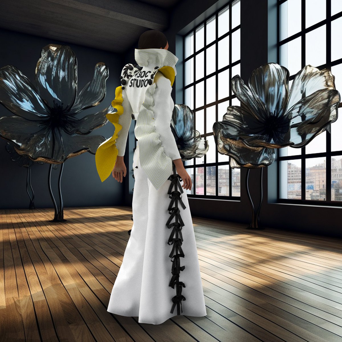 3DCSTUDIOx's tweet image. Diseño para Rookies Awards 2023. @TheRookiesCO
Pantalon ancho con lacitos en los costados y chaqueta corta con bordados y volantes. 🤍
Diseñado en #clo3d, fondos diseñados con #midjourney
#moda3d #Diseñodemoda3D #3dworld #3dmoda #3dstyle #3dart #3dfashion #3dartist #fashiondesign