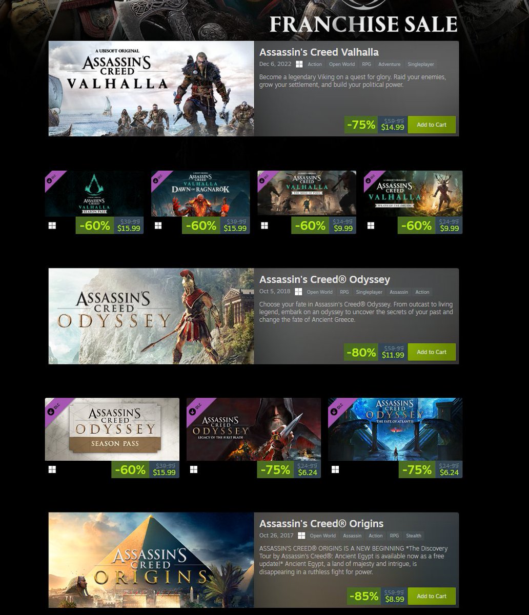 Steam DLC Page: Assassin's Creed Valhalla