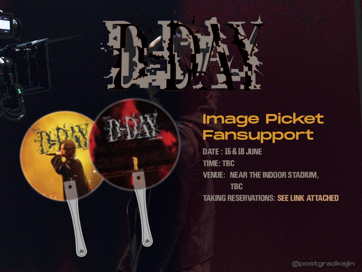 postgradksjin's tweet image. [PLS RT]
AGUST D ''D-DAY'' IN SG FANSUPPORT 

🗓 16 &amp;amp; 18 June 2023
📍 Exact location and time at Indoor Stadium TBC
💣 RT &amp;amp; Like tweet

Reservation for a picket is $0.50 
🔗 forms.gle/r35jGdvgXbz5Ug…

More updates will be posted here, so bookmark this.
#SUGA_AGUSTD_TOURinSINGAPORE