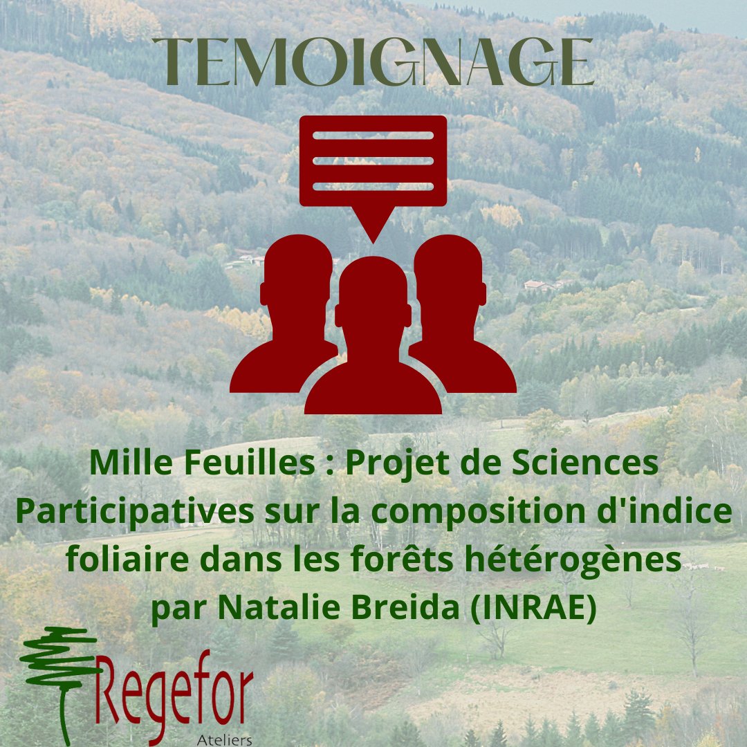 Lors des #regefor2023 plusieurs témoignages en présentations courtes s’appuyant sur des posters ou d’autres outils de communication. 4 témoins par journée, on vous dévoile le troisième  <a href="/INRAE_Nancy/">INRAE Grand Est - Nancy</a> <a href="/Univ_Lorraine/">Lorraine</a> @APT_Nancy <a href="/GIP_Ecofor/">GIP Ecofor</a> <a href="/ONF_Officiel/">Office national des forêts</a> <a href="/UmrSilva/">UMR Silva</a>