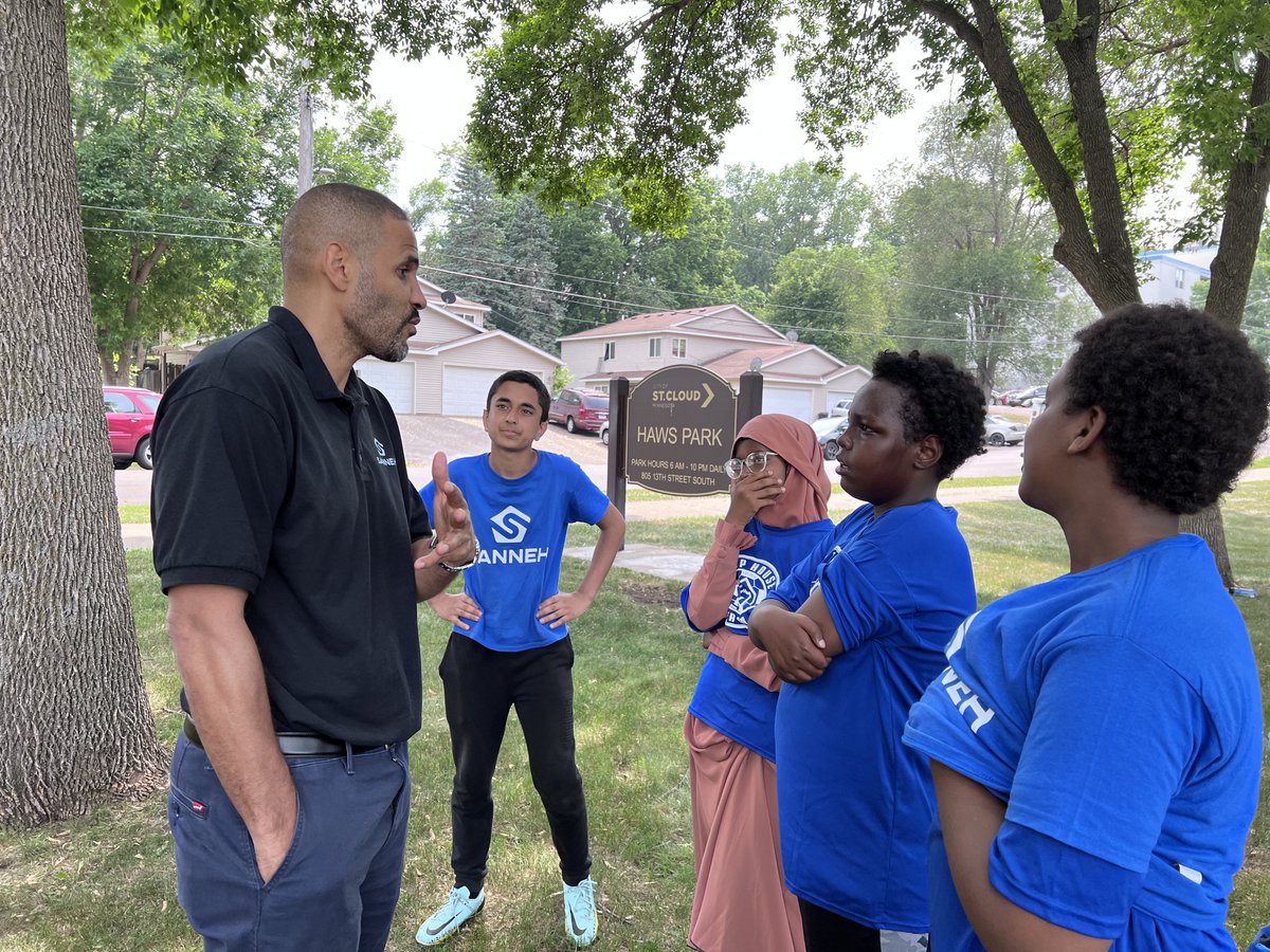 We had a blast kicking off our camps in St. Cloud at the COP House! Thank you to Congressman Emmer, who supported the development of the COP House, which partners with Sanneh on the camps.