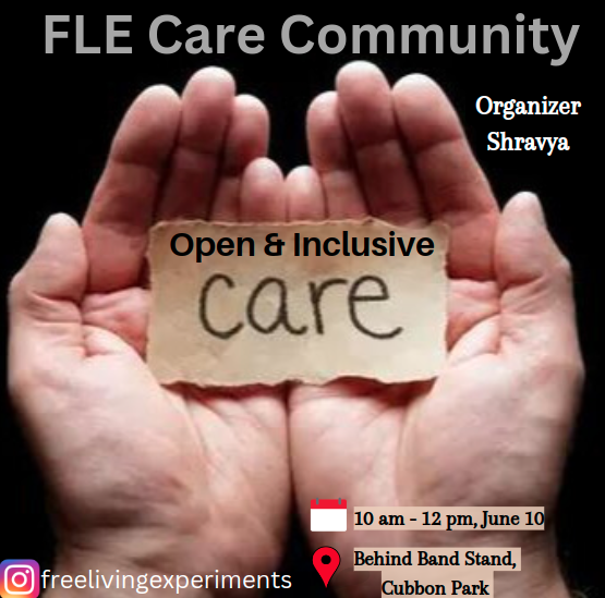 FreeLivingExpts's tweet photo. Open &amp; Inclusive events by Free Living Experiments on June 10th at #cubbonpark. Find more details  &amp; RSVP here : https://t.co/udBfEwNQWa #Bangaloreevents #Inclusion #opencommunity #networking #belonging #learning #art #games #weekend #Bangalore #bangalorecommunities https://t.co/Ih6EyLhE5X